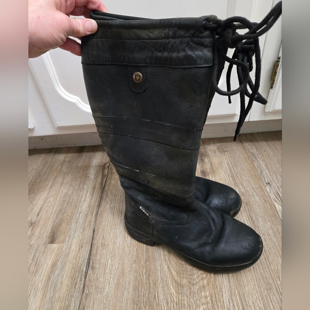 Dublin River Boots Size 8 Black